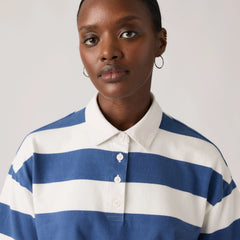 Aries Rugby Polo Shirt - Tory Stripe Sunset B - Blue