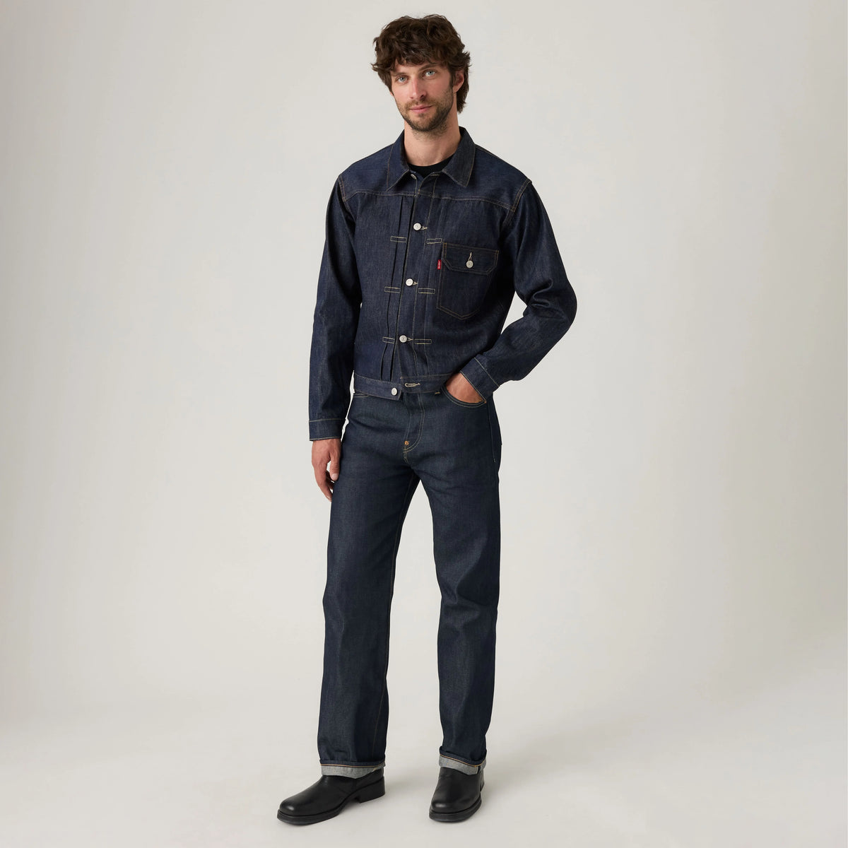 1937 501® Original Men's Jeans - Organic Rigic Selvedge- Dark Wash - Non Stretch