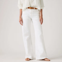 Loose Boot Women's Jeans - Tooth Fairy - White