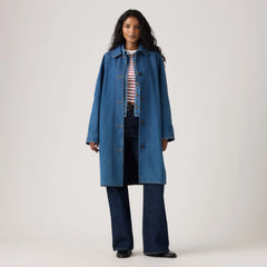 Frankie Mac Trench Coat - Let'S Get Lost Again - Dark Wash