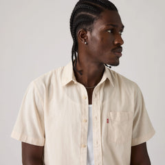 Short-Sleeve Classic One Pocket Standard Fit Shirt - Pumice Stone - White
