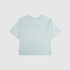 Short Sleeve Oversized Football Knit Top Big Girls 7-16 - Pale Blue