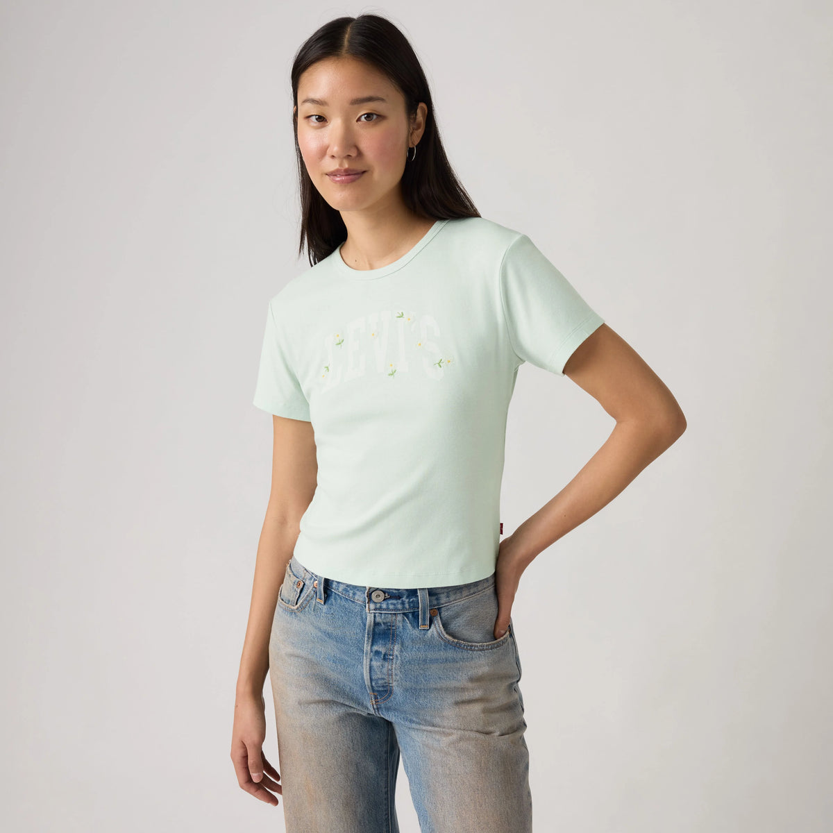 Rickie T-Shirt - Flowers - Blue