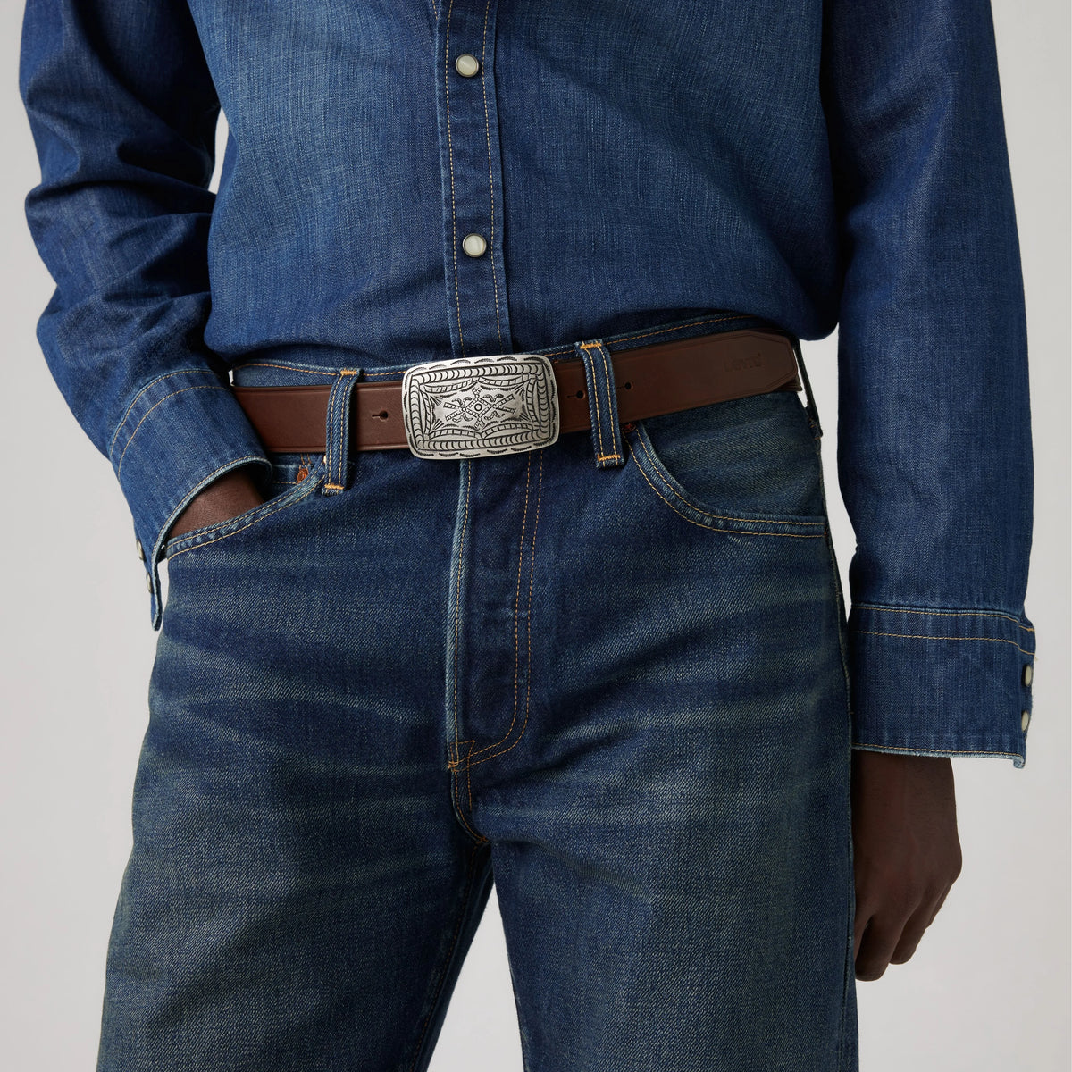 Western Plaque Belt - Brown