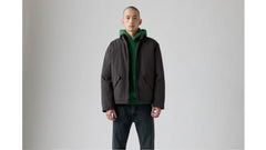 Briggs Short Puffer Jacket - Dark Phantom - Black