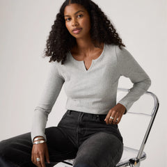 Dry Goods Women's Supersoft Long-Sleeve Tee - Medium Heather Gray - Grey