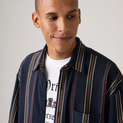 Short-Sleeve Dawson Shirt - Henderson Stripe Navy - Blue