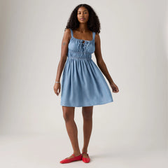 Ambrey Dress - Deep Blue Orchid - Medium Wash