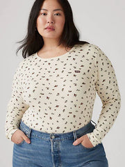 Hayes Long-Sleeve T-Shirt (Plus Size) - Sigrid Ditsy - Multi-Color