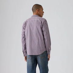 Sunset One Pocket Standard Fit Poplin Shirt - Yahya Plaid Dress Blues Poplin - Multi-Color