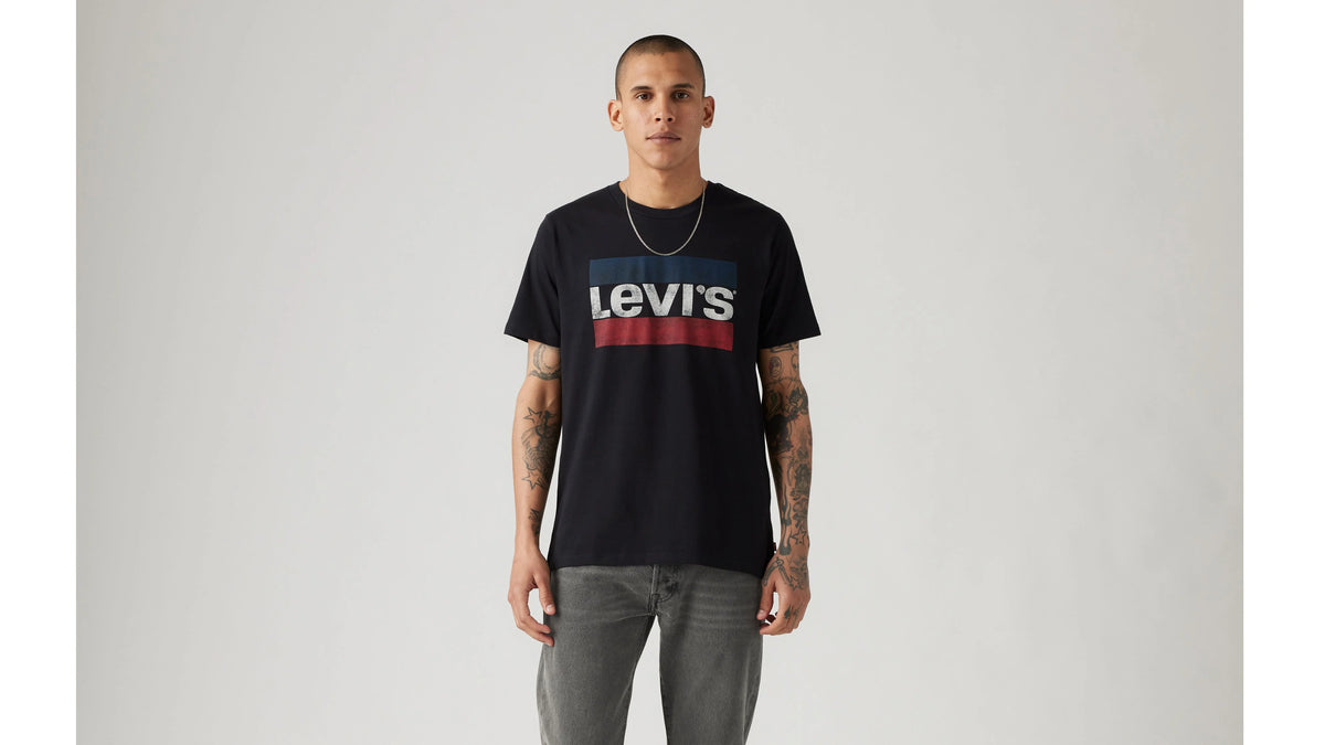 Standard Fit Levi's® Sportswear Logo Graphic T-Shirt - Black