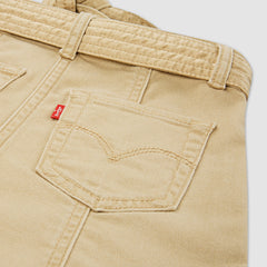 Buttoned Denim Skirt Little Girls 4-6x - Curds and Whey - Beige