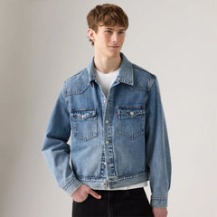 Western Trucker Jacket - Thats A Myth - Medium Wash