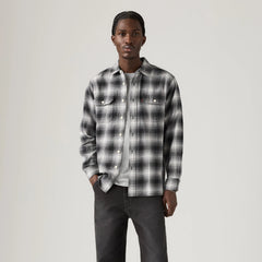 Classic Worker Flannel Overshirt - Scottie Plaid Smoked Pearl - Grey