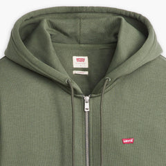 Zip Up Hoodie Sweatshirt - Thyme - Green