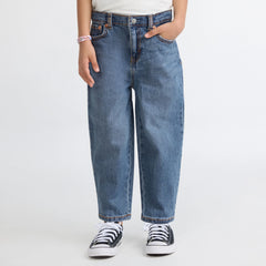 Baggy Barrel Jeans Little Girls 4-6x - Dance Around - Blue