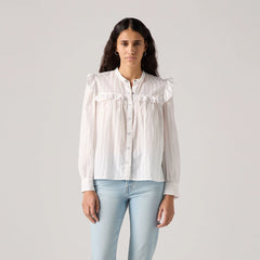 Gianna Long Sleeve Blouse - Bright White