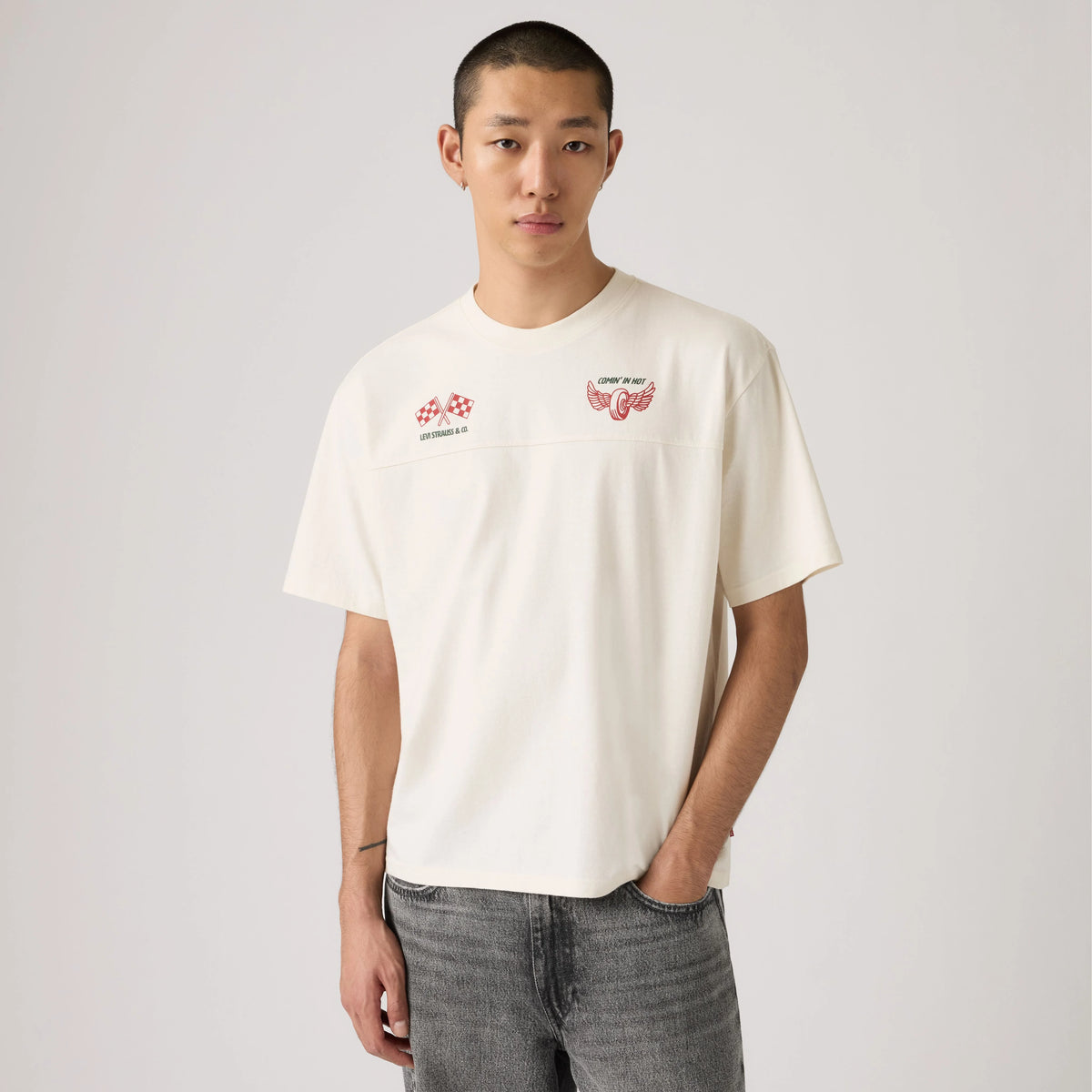 Relaxed Lockwood Practice Graphic T-Shirt - Hot Delivery Egret - Tan