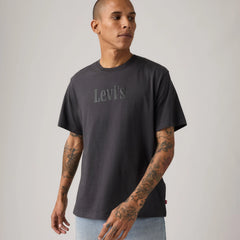 Relaxed Fit Short-Sleeve Graphic T-Shirt - Bolster Logo Phantom - Black