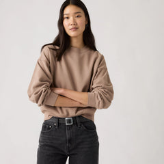 Vintage Garment Dye Boxy Sweatshirt - Garment Dye Pine Bar - Brown