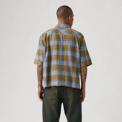 Short Sleeve Boxy Western Shirt - Camran Plaid Troposphere - Multi-Color