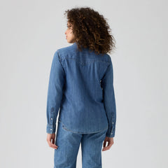 Iconic Western Denim Shirt - Going Steady - Medium Wash