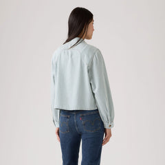 Tini Long-Sleeve Utility Shirt - Hadley Stripe Vintag - Blue