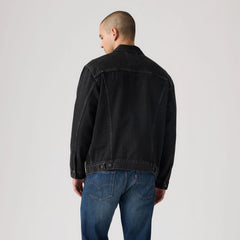 Relaxed Fit Trucker Jacket - At Midnight - Black