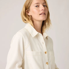 Tini Long-Sleeve Utility Shirt - Ecru Crew 6 - White