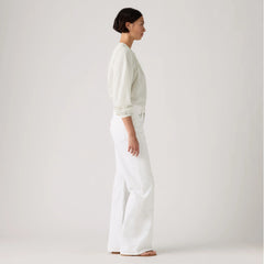 Loose Boot Women's Jeans - Tooth Fairy - White