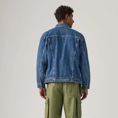 Relaxed Fit Trucker Jacket - Million Dollar - Dark Wash