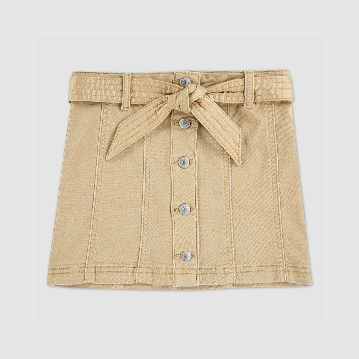 Buttoned Denim Skirt Little Girls 4-6x - Curds and Whey - Beige