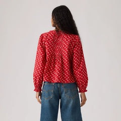 Soleil Wrap Blouse - Angela Daisy Urban R - Red