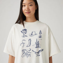 Graphic Logo Short Stack T-Shirt - Sugar Swizzle - White