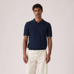 Austin Polo Sweater - Navy Blazer - Blue