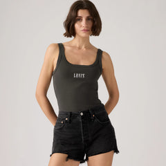Graphic Logo Essential Tank Top - Serif Pirate Black - Black