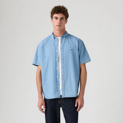 Authentic Short-Sleeve Button-Down Shirt - Eli Medium Blue Wash - Blue