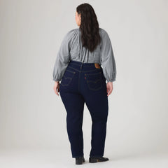 724 High Rise Slim Straight Fit Women's Jeans (Plus Size) - Cast Shadows - Dark Wash