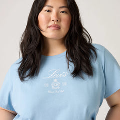 Perfect Logo T-Shirt (Plus Size) - Plus Two Horse Glaci - Blue