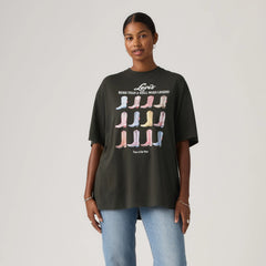 Graphic Logo Short Stack Tee - Tee All The Boots Pi - Black
