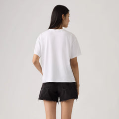 Graphic Logo Vintage Short Sleeve Tee - Denim Headphones Bri - White
