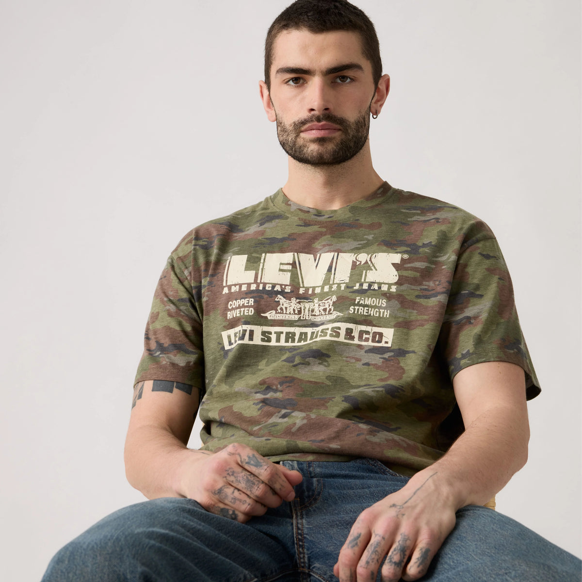 Relaxed Fit Graphic Boxy T-Shirt - Americas Finest - Green