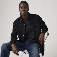 Barstow Western Denim Shirt - Marble Black