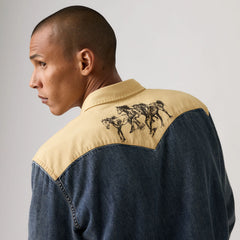 Classic Western Standard Fit Shirt - Harlem Rodeo Denim - Medium Wash