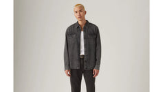 Relaxed Fit Western Shirt - Night Shadow Black Wash - Black