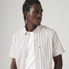 Short Sleeve Classic One Pocket Standard Fit Shirt - Bridges Plaid Country Air - Multi-Color