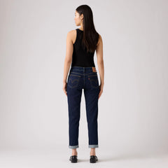 Boyfriend Mid-Rise Women's Jeans - Outside The Screen - Dark Wash