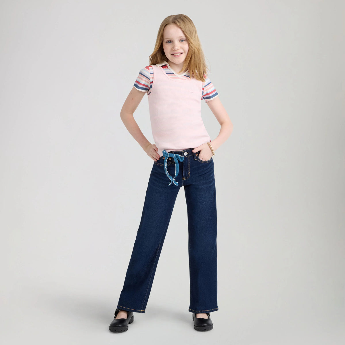 Wide Leg Jeans Big Girls 7-16 - Legacy - Dark Blue