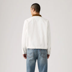 Castro Mechanics Full-Zip Lightweight Canvas Jacket - Coconut Milk - White