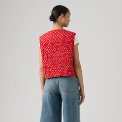 Rue Liner Vest - Angela Daisy Urban R - Red